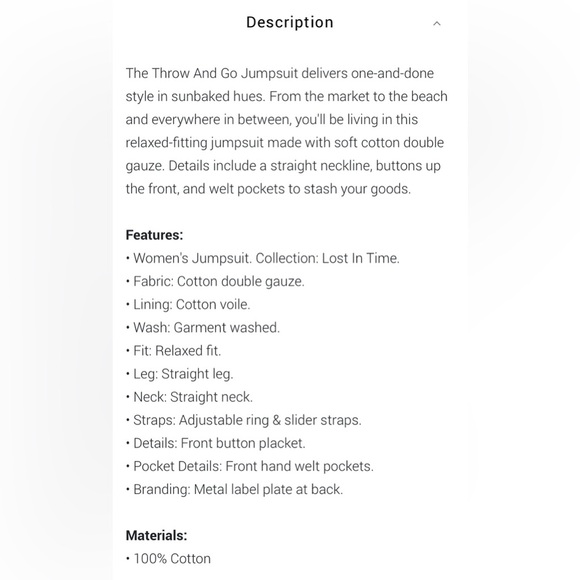 Billabong Throw and Go Jumpsuit - Picture 13 of 13